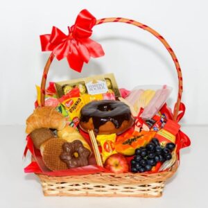 Cesta café da manhã luxo/ chá da tarde